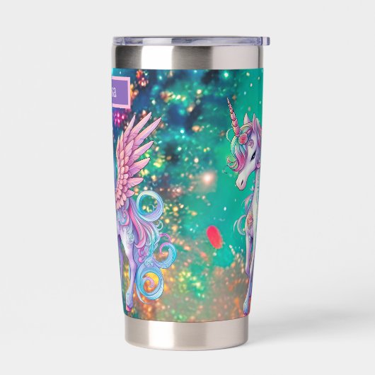 Niedliche Fantasie unicora geben Namen Thermobecher (Links)