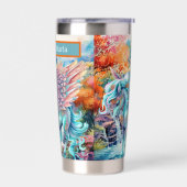 Niedliche Fantasie unicora geben Namen Thermobecher (Links)