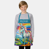 Niedliche Fantasie Unicorn geben Mädchen Namen Schürze (Getragen)