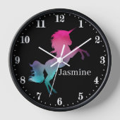 niedliche Fantasie Unicorn geben Namen Große Uhr (Vorderseite)