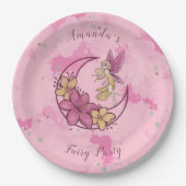 Niedliche Fantasiewelt auf der Moon Custom Paper P Pappteller (Vorderseite)