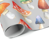 Niedliche fantastische Pilze Geschenkpapier (Rolleneckpunkt)