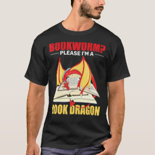 Niedliche Fantasy Animal Reading Bookworm Bitte im T-Shirt