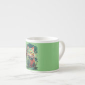 Niedliche Fantasy Color Splash Chat Design Espressotasse (Vorderseite Rechts)