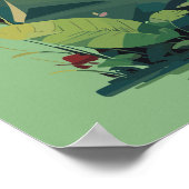 Niedliche Fantasy Color Splash Chat Design Poster (Ecke)