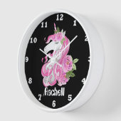Niedliche Fantasy Einhorn Mädchen Zimmerdekoration Wanduhr (Winkel)