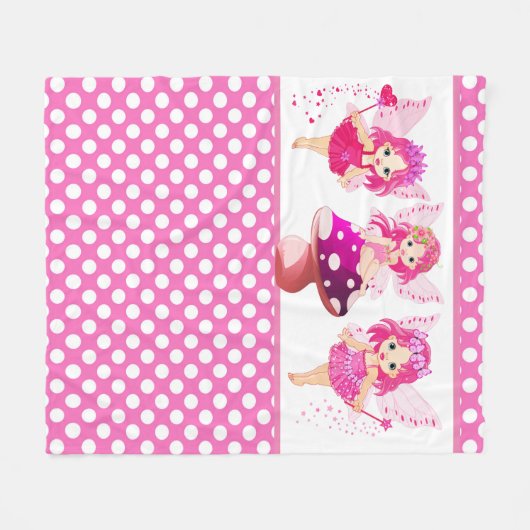 Niedliche Fantasy Feen Fleecedecke (Vorderseite (Horizontal))