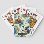 Niedliche Farb- und Aquarellmalerei Spielkarten (Rückseite)