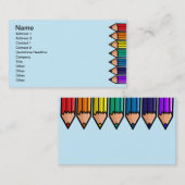 Niedliche Farbbleistifte Visitenkarte (Vorne/Hinten)