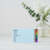 Niedliche Farbbleistifte Visitenkarte (Stehend Vorderseite)