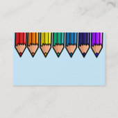 Niedliche Farbbleistifte Visitenkarte (Rückseite)