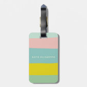 Niedliche Farbblockstreifen in schmalen Pasten Gepäckanhänger (Rückseite vertikal)
