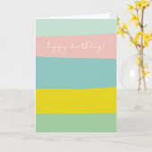 Niedliche Farbblockstreifen in schmalen Pasten Karte (Gelbe Blume)