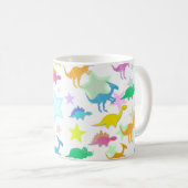 Niedliche Farbdinosaurier-Tasse Kaffeetasse (VorderseiteRechts)