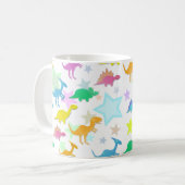 Niedliche Farbdinosaurier-Tasse Kaffeetasse (Vorderseite Links)