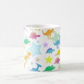 Niedliche Farbdinosaurier-Tasse Kaffeetasse (Mittel)