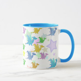 Niedliche Farbdrache-Muster-Tasse Tasse