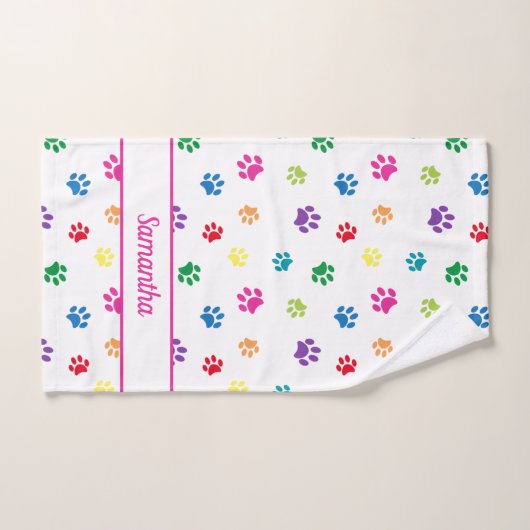 Niedliche Farbdrucke Personalisiert Badhandtuch Set (Handtuch)