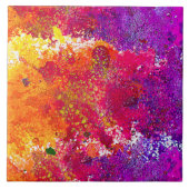 Niedliche Farbe abstrakter Spritzer Farbe Fliese (Vorderseite)