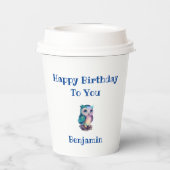 Niedliche Farbe des Waldes Pappbecher (Rückseite)