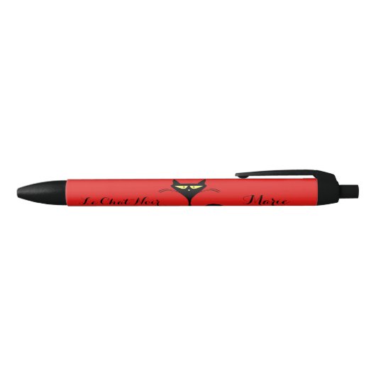 Niedliche Farbe Le Chat Noir Black Cat Pens Kugelschreiber (Oberseite)