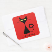 Niedliche Farbe Le Chat Noir Black Cat Stickers (Umschlag)