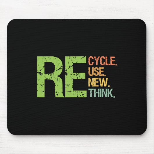 Niedliche Farbe Recycle Wiederverwendung Erneute E Mousepad (Vorne)