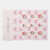 Niedliche Farbe Rosa Bauch Coquette Backen Geschirrtuch (Horizontal)