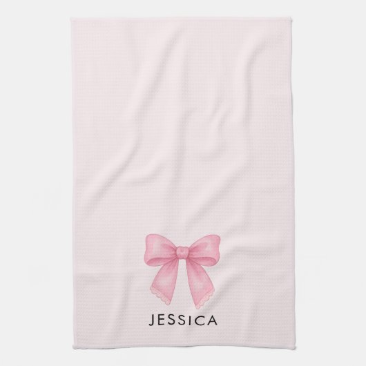 Niedliche Farbe Rosa Bauch Coquette Backen Geschirrtuch (Vertikal)