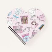 Niedliche Farbe Rosa Weihnachten Notizblock (Vorderseite)