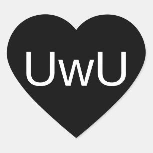 Niedliche Farbe Uwu Kawaii Smile Happy Gesicht Herz-Aufkleber