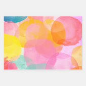 Niedliche Farbe Whimsischer Abstrakter Wasserfarbe Geschenkpapier Set (Vorderseite)