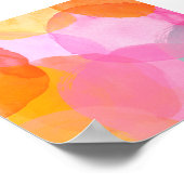 Niedliche Farbe Whimsischer Abstrakter Wasserfarbe Poster (Ecke)