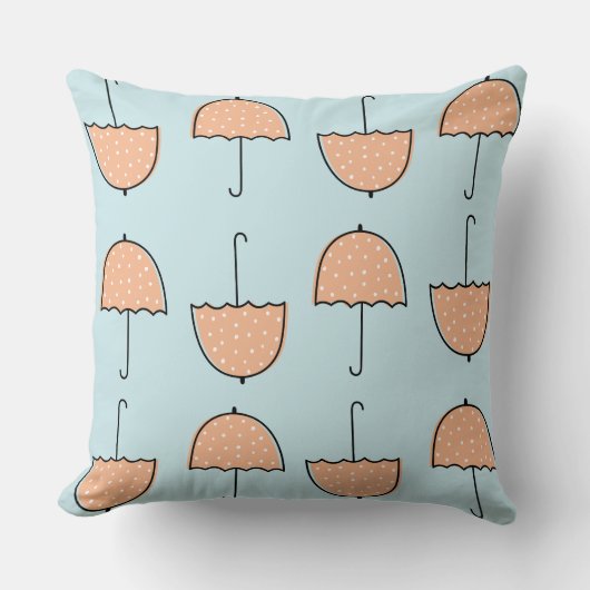 Niedliche Farben Blau und Beige Kinderzimmer Kissen (Vorderseite)