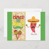 Niedliche Farben Cinco de Mayo Postkarte (Vorne/Hinten)