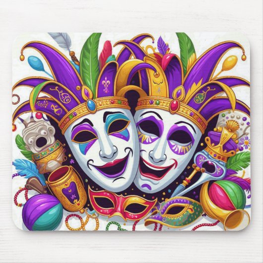 Niedliche Farben des Mardi Gras Mousepad (Vorne)