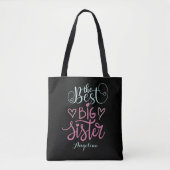 Niedliche Farben - die beste Big Sister Hand gesch Tasche (Vorderseite)