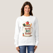Niedliche Farben für den besten Lehrer der Welt Sweatshirt (Vorne ganz)