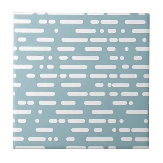 Niedliche Farben hellblau und weiß l Abstrakt Mode Fliese (Vorderseite)