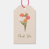 Niedliche Farben Moderne Blume Bouquet Vielen Dank Geschenkanhänger (Vorderseite)