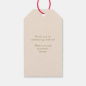 Niedliche Farben Moderne Blume Bouquet Vielen Dank Geschenkanhänger (Rückseite)