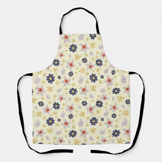 Niedliche Farben Moderne Vintage Blumendrucke Schürze (Vorderseite)