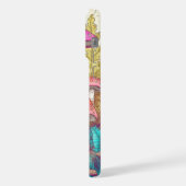 Niedliche Farben Pilzhaus Kunst iPhone Hülle (Linke Seite)