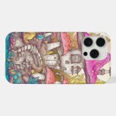 Niedliche Farben Pilzhaus Kunst iPhone Hülle (Rückseite (Horizontal))