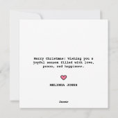 Niedliche Farben Retro Starry Frohe Weihnachten (Rückseite)