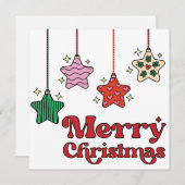 Niedliche Farben Retro Starry Frohe Weihnachten (Vorne/Hinten)