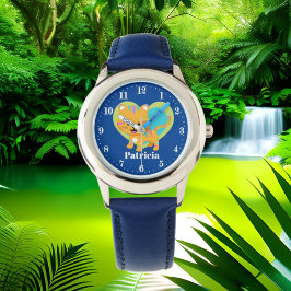 Niedliche Farben Tigerbezeichnung Liebe hinzufügen Armbanduhr