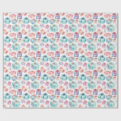 Niedliche Farben Wasserfarben Festivals Geschenkbo Geschenkpapier (Flach)