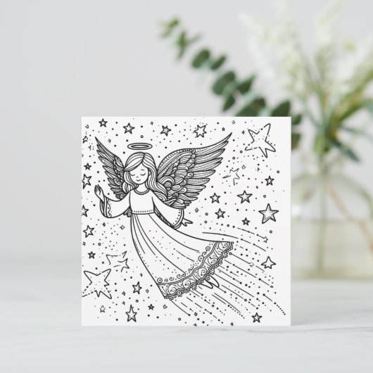 Niedliche Farbenarena Feiertagskarte (Stehend Vorderseite)