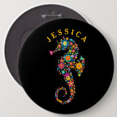 Niedliche Farbenblüte Button (Vorne & Hinten)